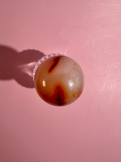 Carnelian Sphere – Option B | Creativity, Passion & Positive Energy Crystal