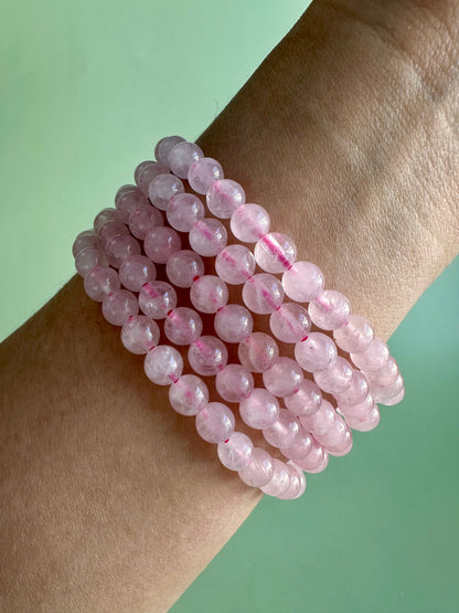 6mm Rose Quartz Bracelet
