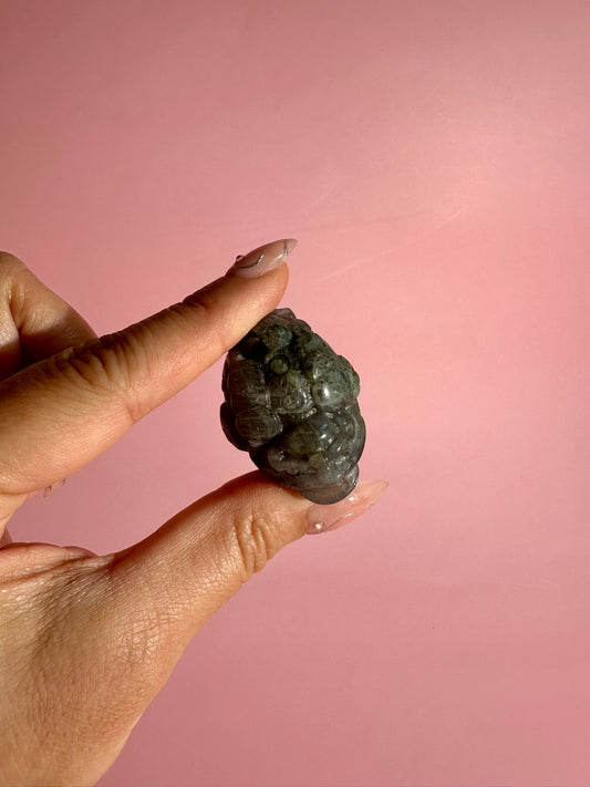 Flashy Labradorite Money Toad – Option A