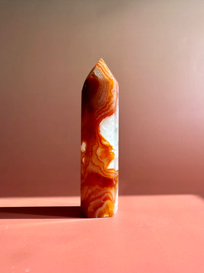 Carnelian Tower Option C | Vitality, Courage & Creative Energy Crystal