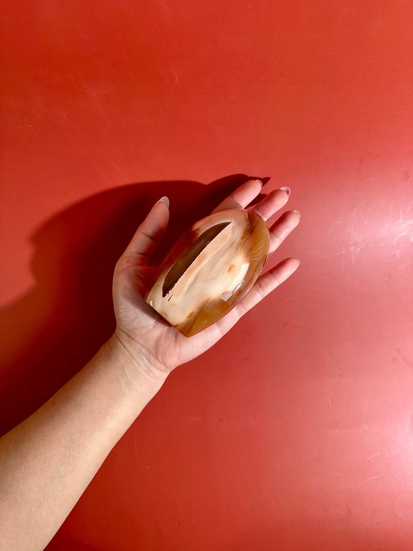 Carnelian Orca Agate Standing Freeform – Option E | Joy, Abundance & Natural Druzy Collector Crystal
