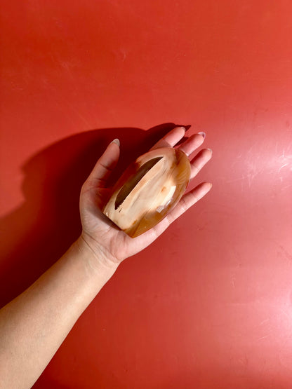 Carnelian Orca Agate Standing Freeform – Option E | Joy, Abundance & Natural Druzy Collector Crystal