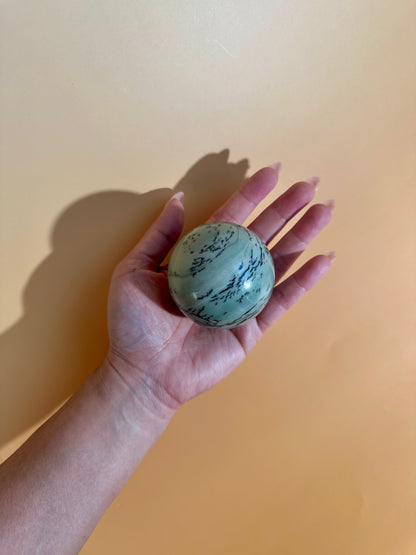 Green Picture Jasper Sphere – Option B