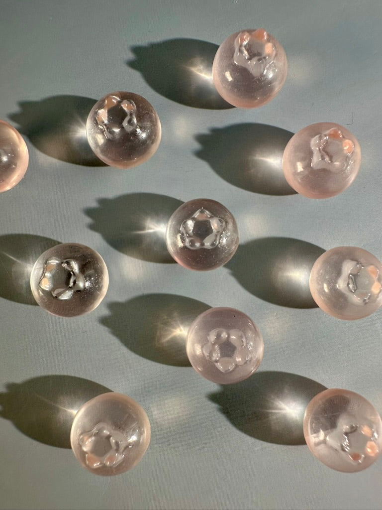 Mini Rose Quartz Blueberry | Cute Crystal Carving