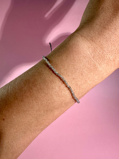 2mm Labradorite Adjustable Beaded Bracelet