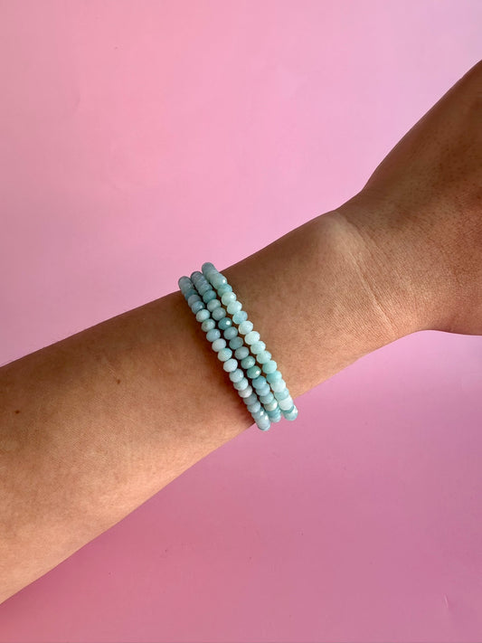 5mm Faceted Amazonite Bracelet