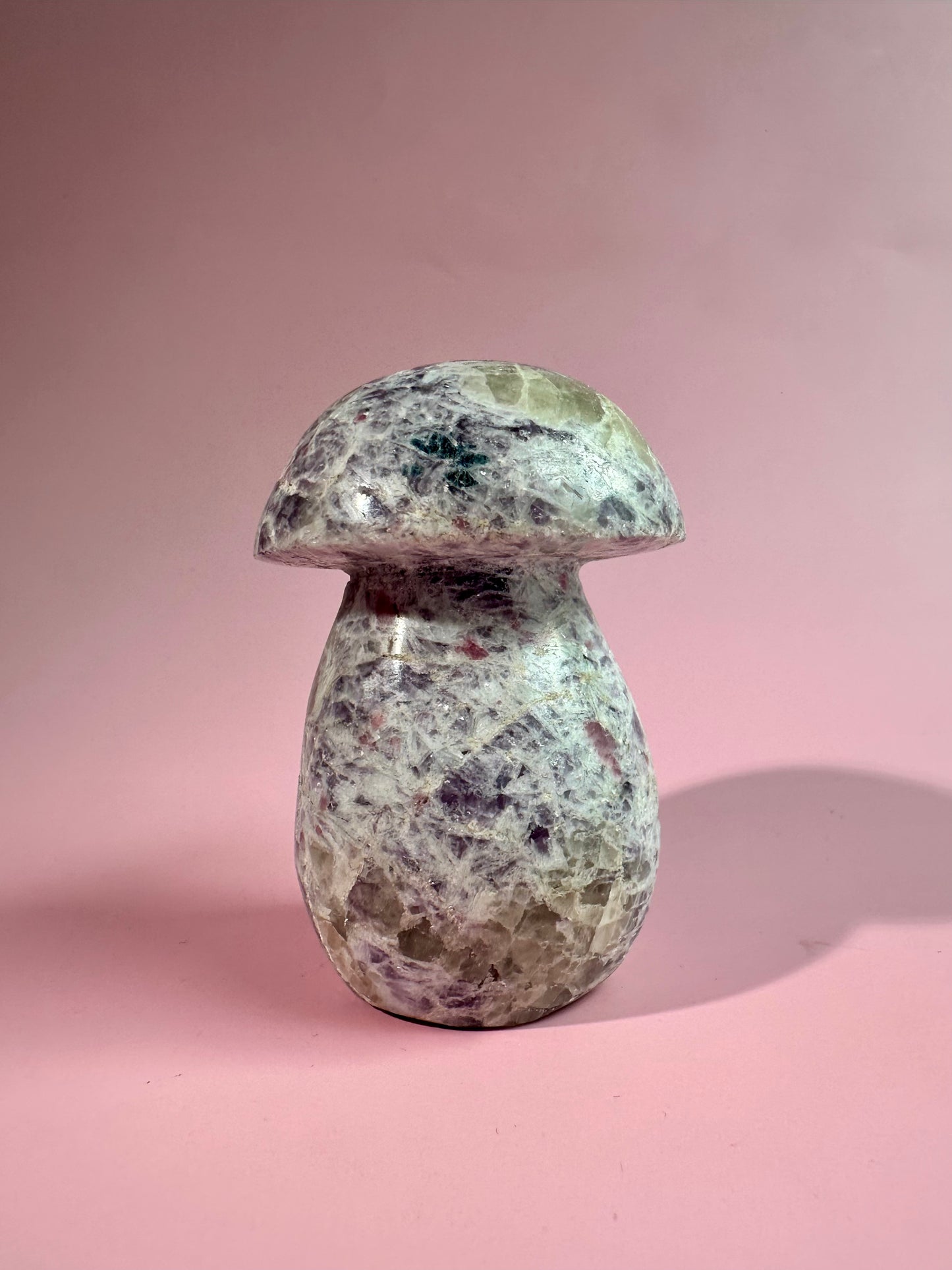 Lepidolite Mushroom Carving
