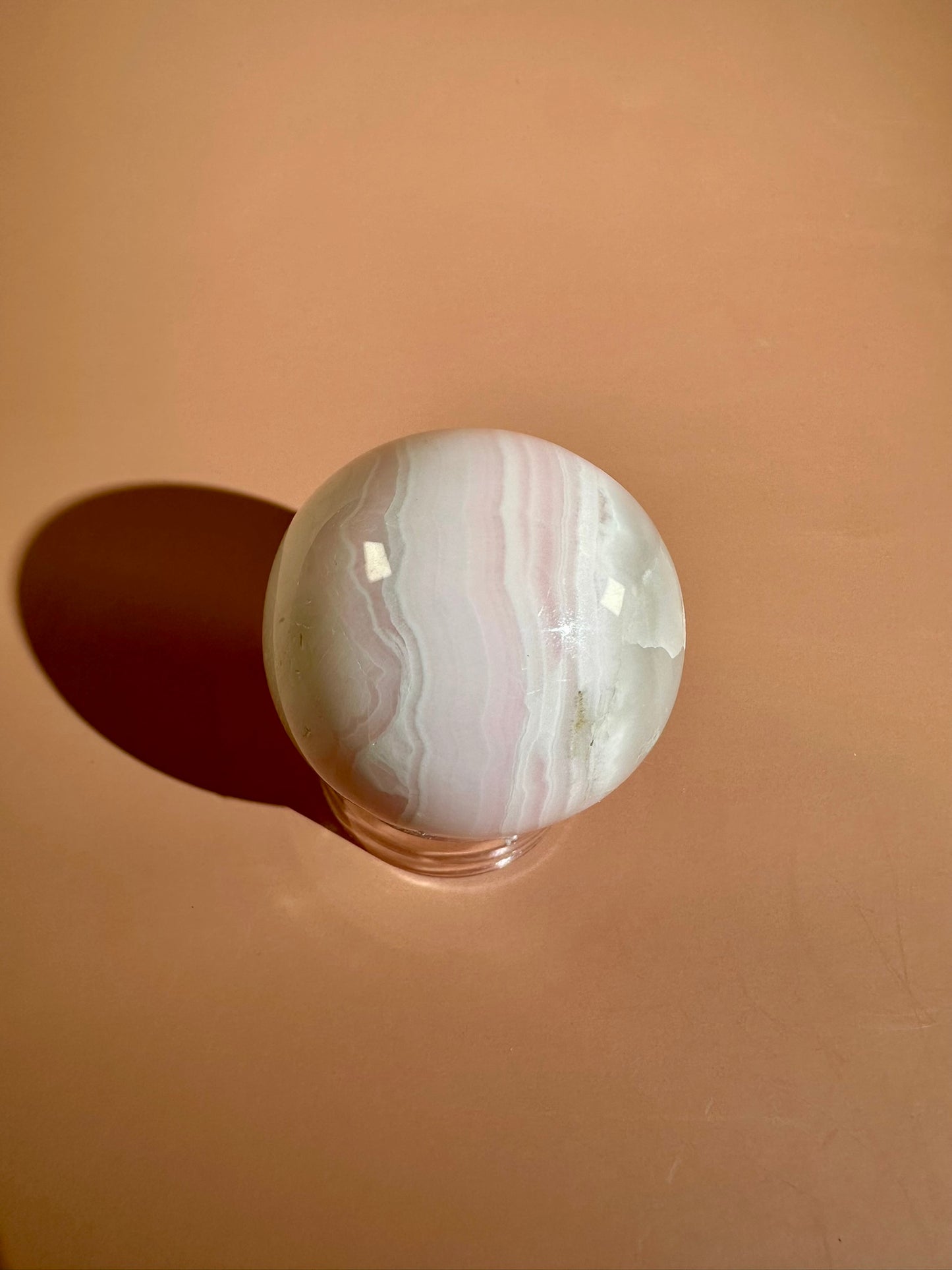 Peruvian Pink Mangano Calcite Sphere UV Reactive – Option E