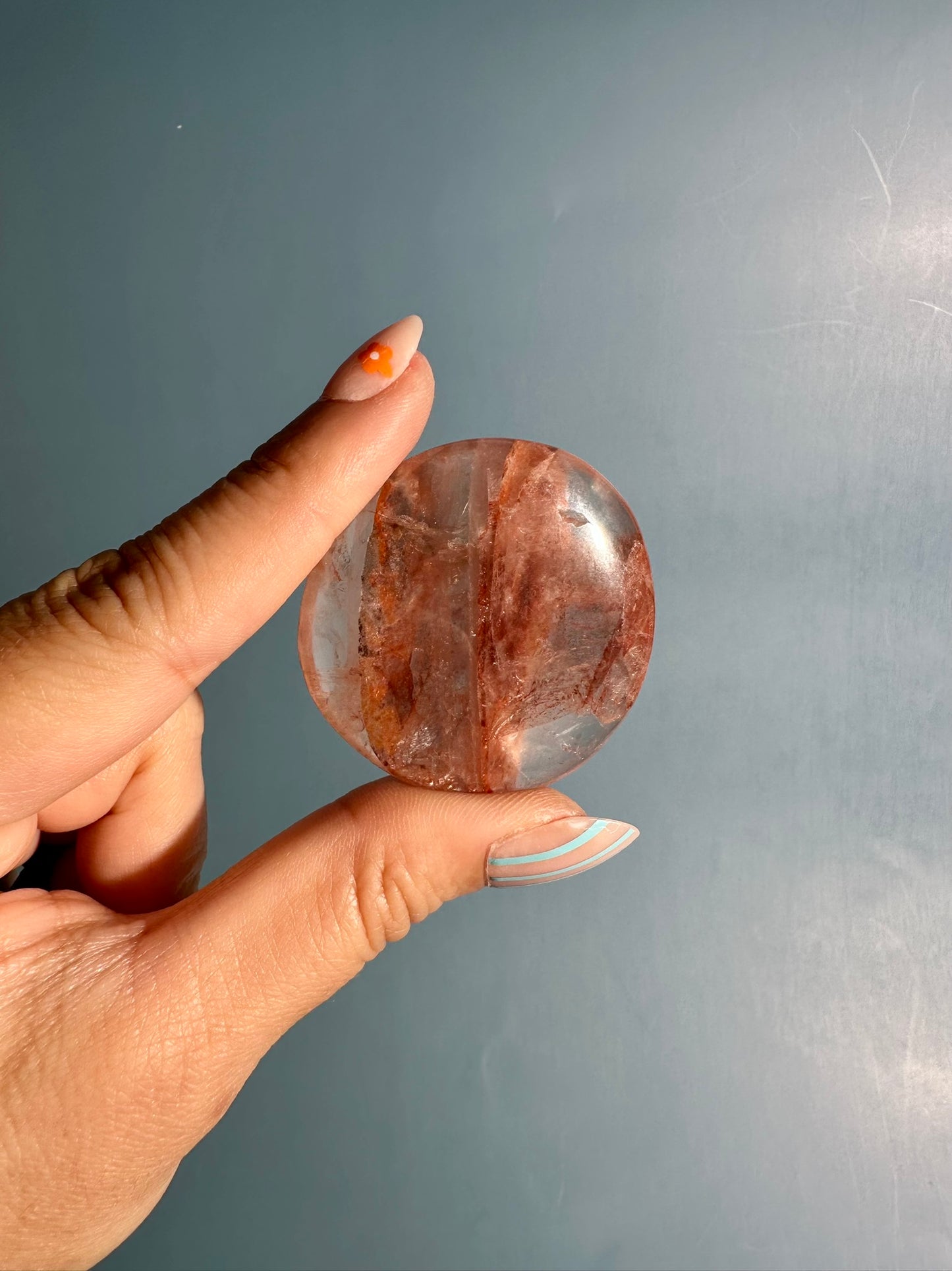 Fire Quartz Irregular Flat Palm