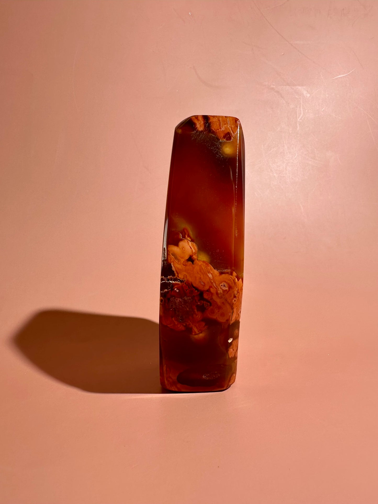 Carnelian Agate Geometric Freeform – Option K | Collector Statement Crystal & Empowerment Energy
