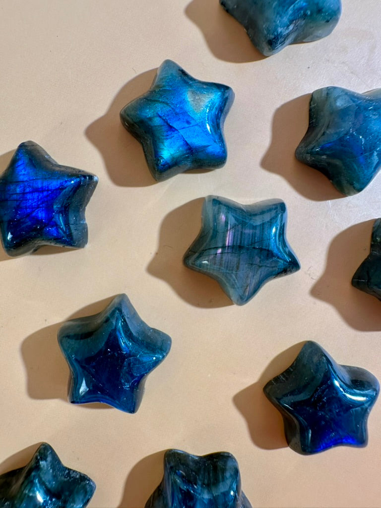 Mini Labradorite Star | Flashy Crystal Carving