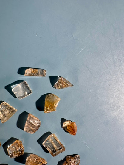 Brazilian Golden Rutile Chip Vial | Polished Quartz for Clarity, Manifestation & Positive Energy