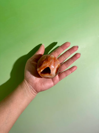 Carnelian Sphere – Option N | Collector Crystal, Passion, Vitality & Success