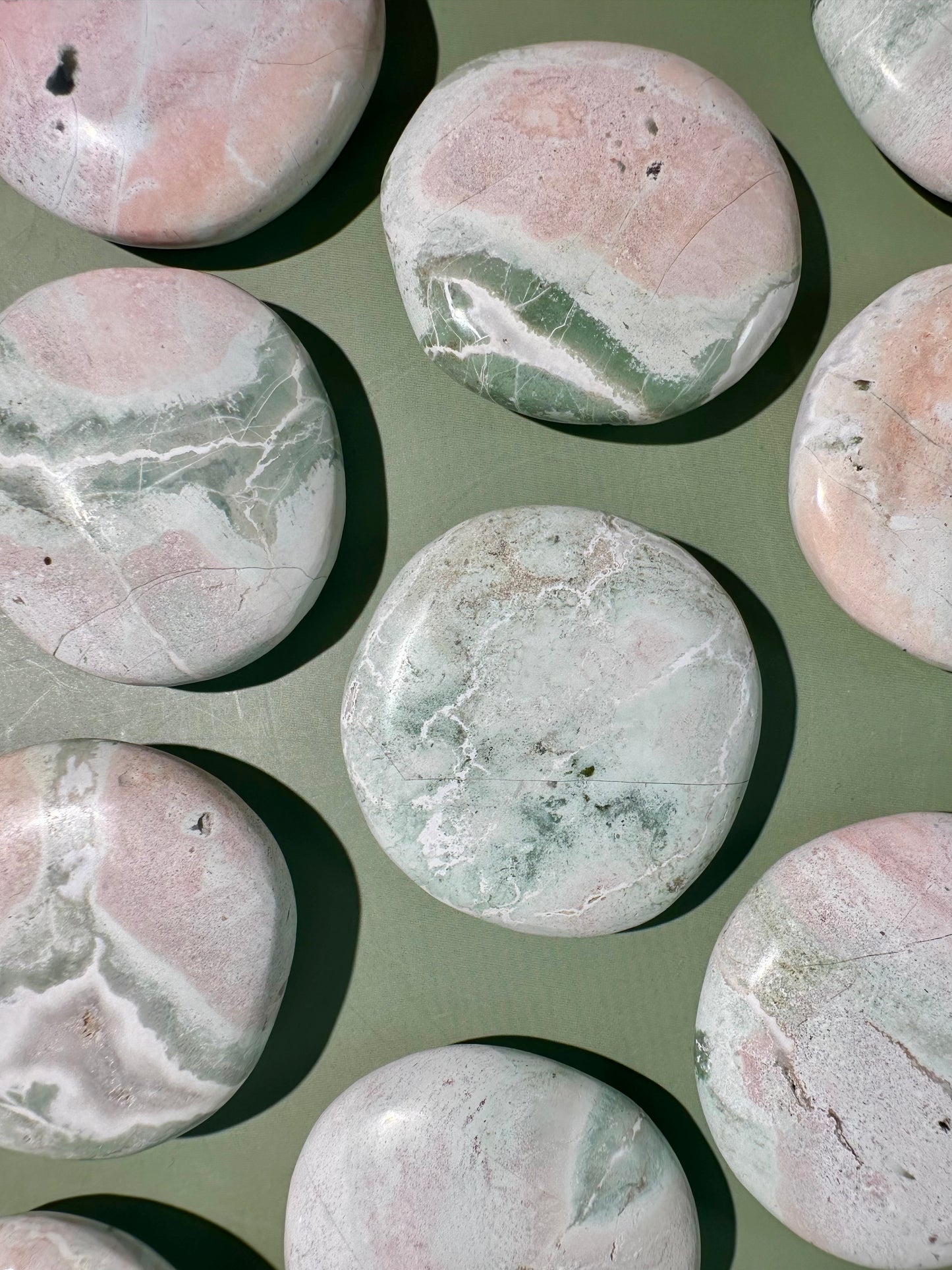 Unicorn Jasper Round Flat Palm