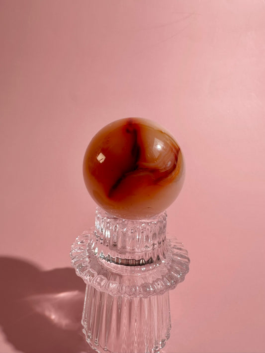 Carnelian Sphere – Option B | Creativity, Passion & Positive Energy Crystal