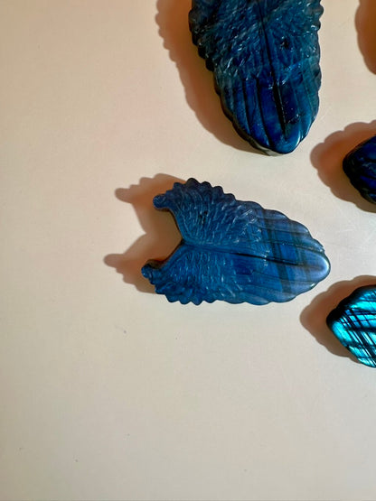Labradorite Angel Wing | Flashy Crystal Carving