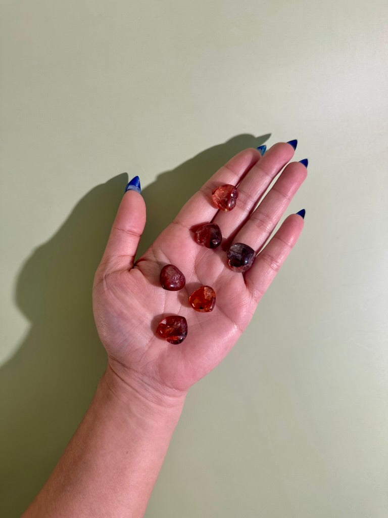 Mini Fire Quartz Heart | Hematoid Quartz Crystal