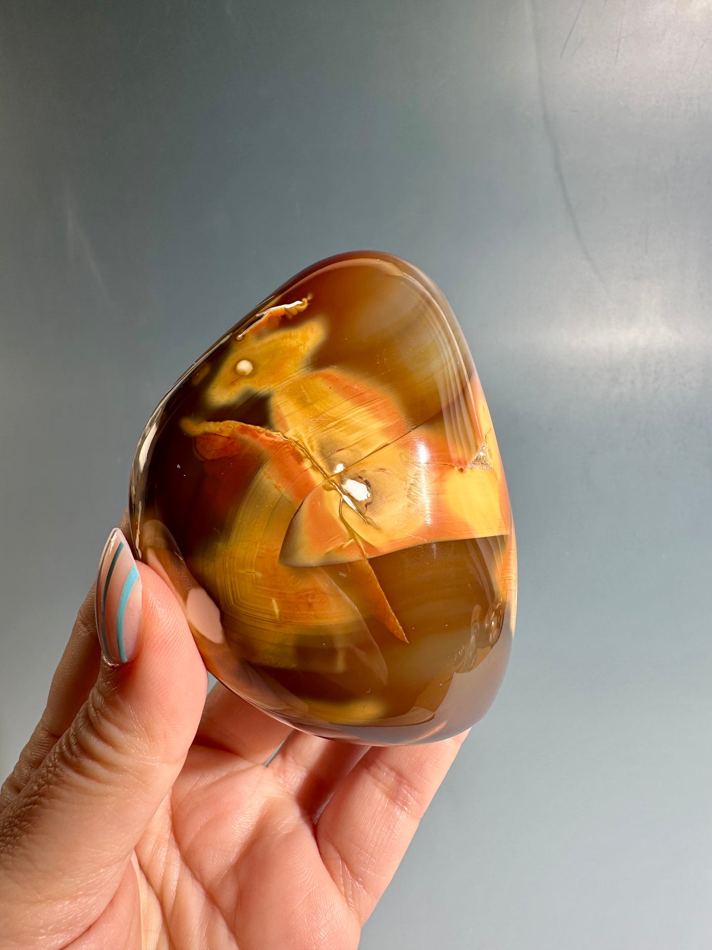 Carnelian Orca Agate Freeform – Option A | Courage, Grounding & Collector Crystal