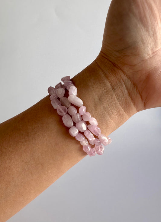 8mm Kunzite Polished Tumble Bracelet