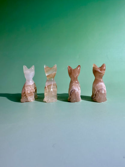 Intuitively Chosen Onyx Sitting Cat Carving | Protection, Strength & Grounding Crystal