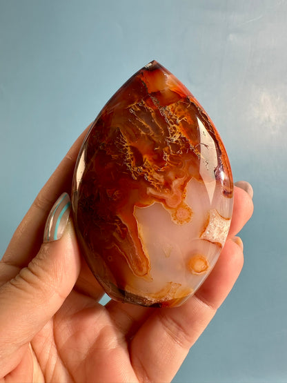 Indonesian Red Moss Agate Flame – Option B | Vitality, Stability & Collector Crystal