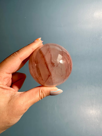 Fire Quartz Sphere Option H | One-of-a-Kind Polished Hematoid Quartz