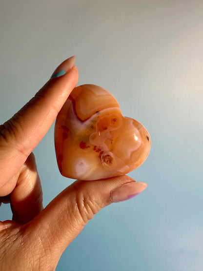 Small Carnelian Heart Option I | Courage, Confidence & Vitality Crystal