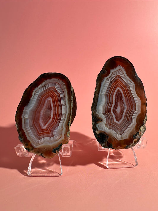 Zhanguo Agate Pair Option I | Premium One-of-a-Kind Crystal Pair