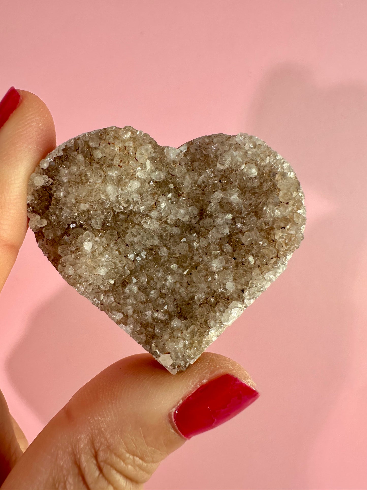 Small Druzy Amethyst Heart - B
