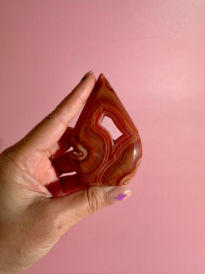 Carnelian Flame Option O | One-of-a-Kind Motivation & Confidence Crystal