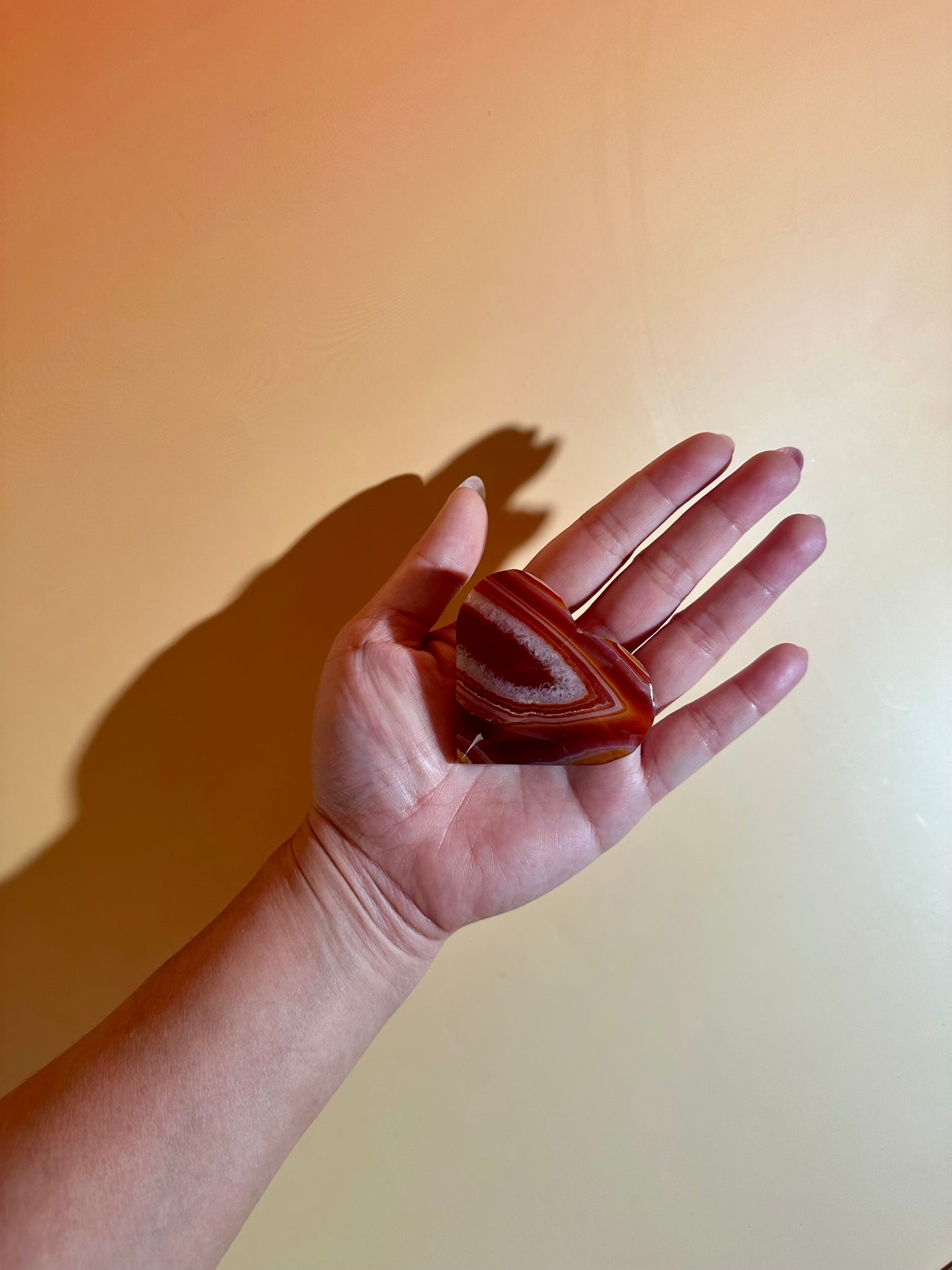 Carnelian Heart – Option A | Courage, Confidence & Heartfelt Strength Crystal