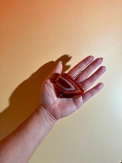 Carnelian Heart – Option A | Courage, Confidence & Heartfelt Strength Crystal