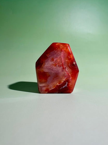 Carnelian Agate Geometric Freeform – Option B | Creativity, Passion & Positive Energy