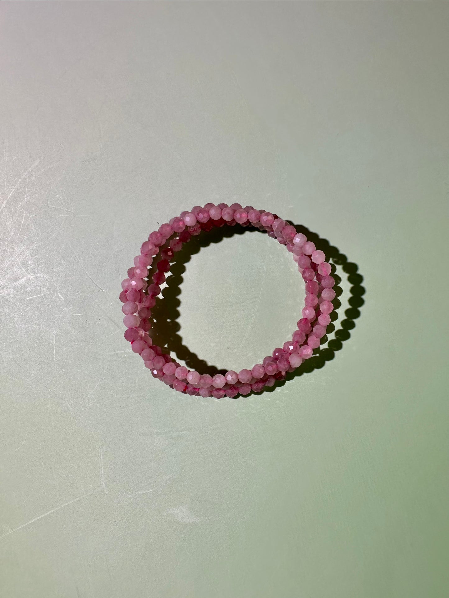 3mm Faceted Lavender Rose Quartz Bracelet | Love & Peace Energy