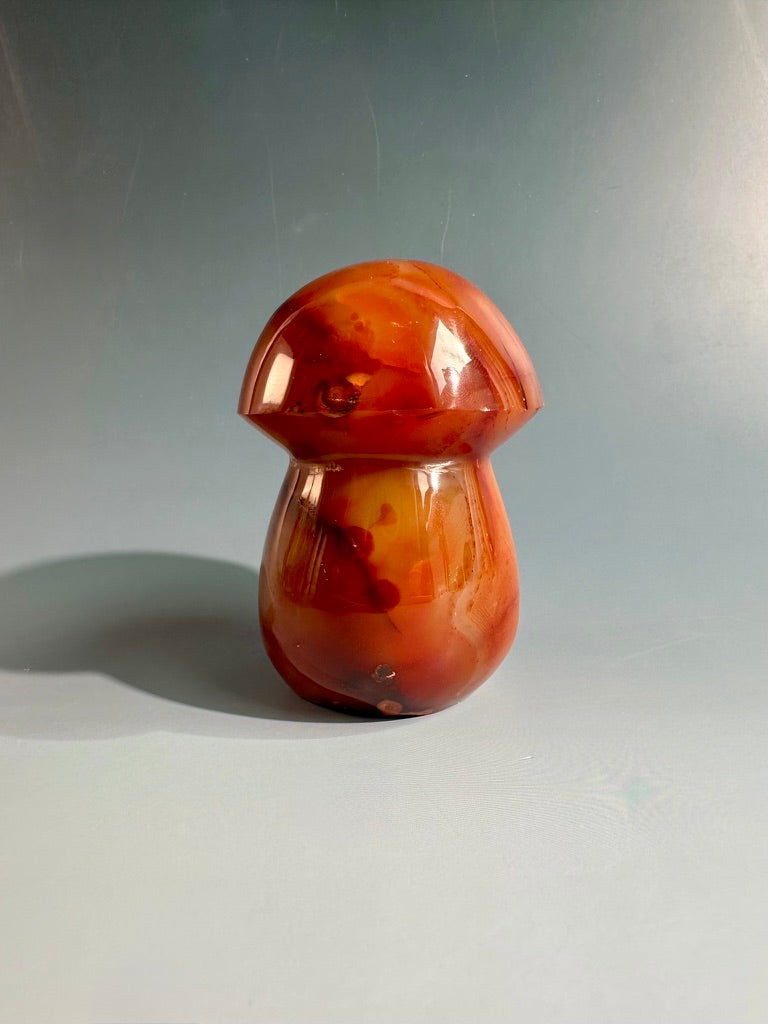 Carnelian Mushroom Carving – Option B | Creativity, Joy & Positive Energy
