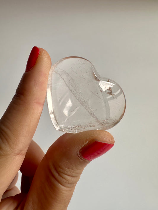 Small Clear Quartz Heart