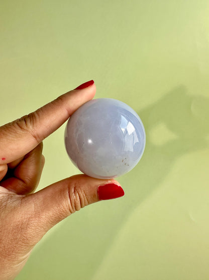 Medium Blue Chalcedony Sphere