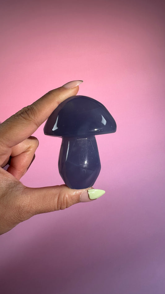 Blue Chalcedony Mushroom – Option D