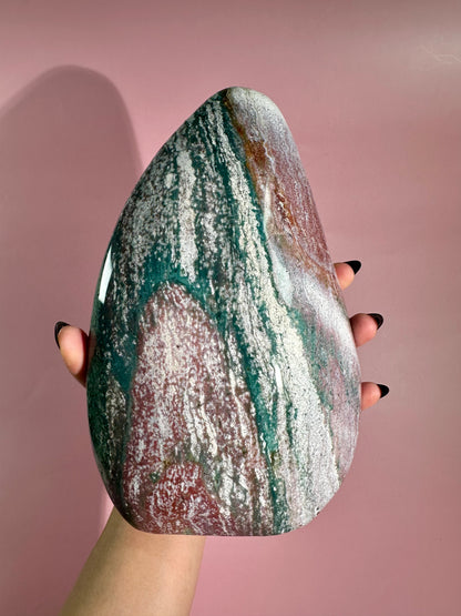 Sea Jasper Freeform Statement Piece