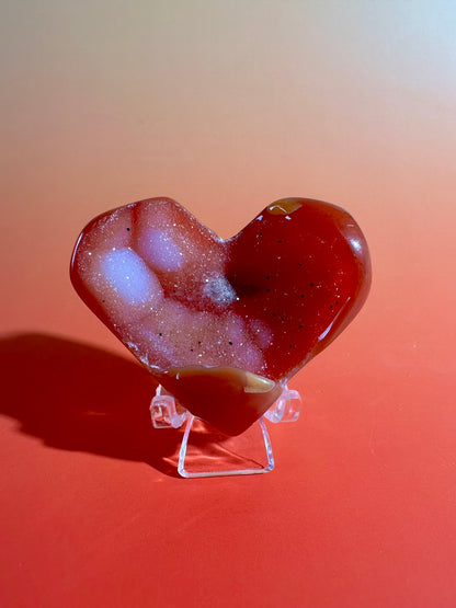 Small Carnelian Heart Option G | Vitality, Creativity & Positive Energy Crystal