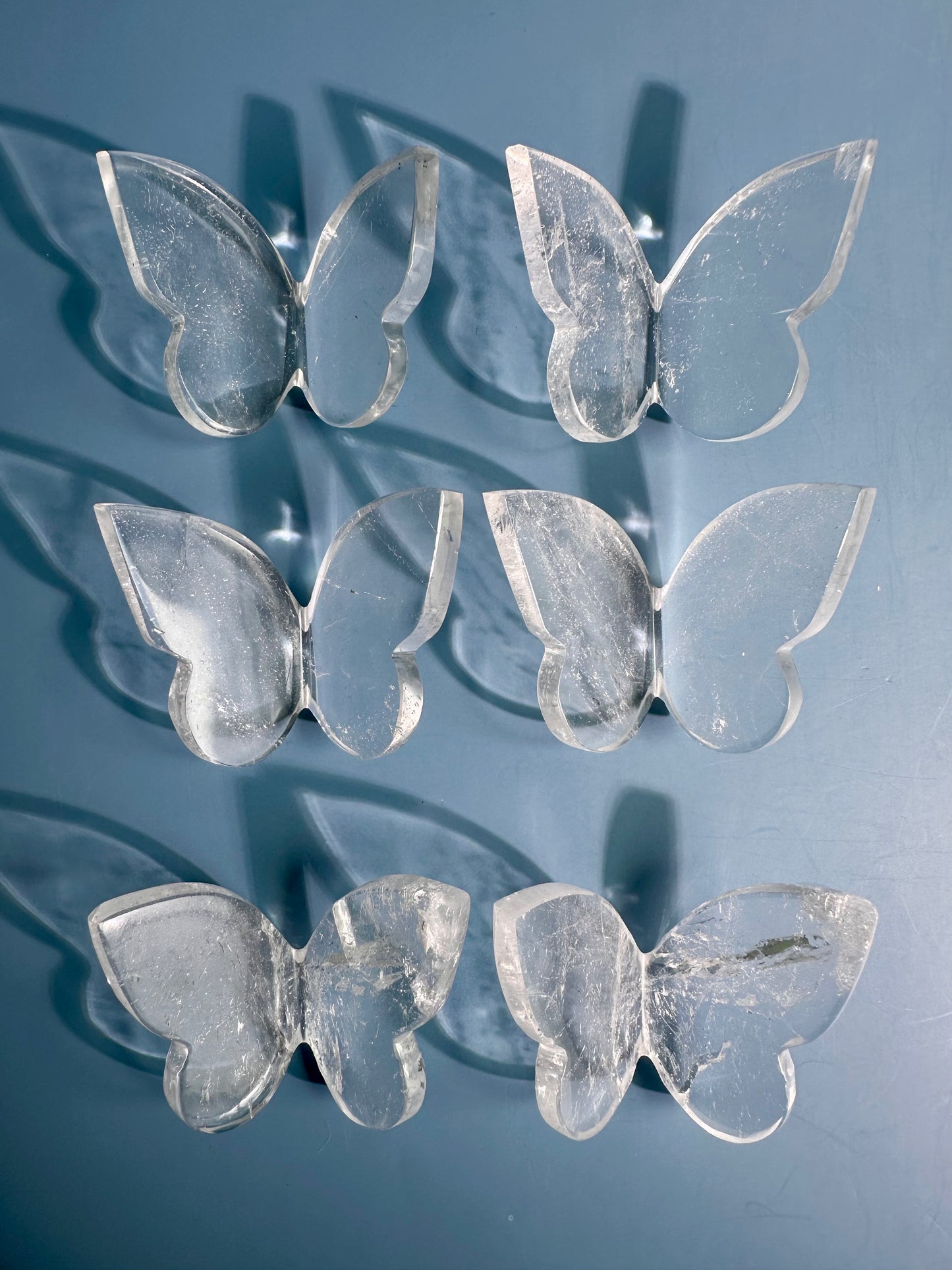 3D Himalayan Clear Quartz Butterfly Carving