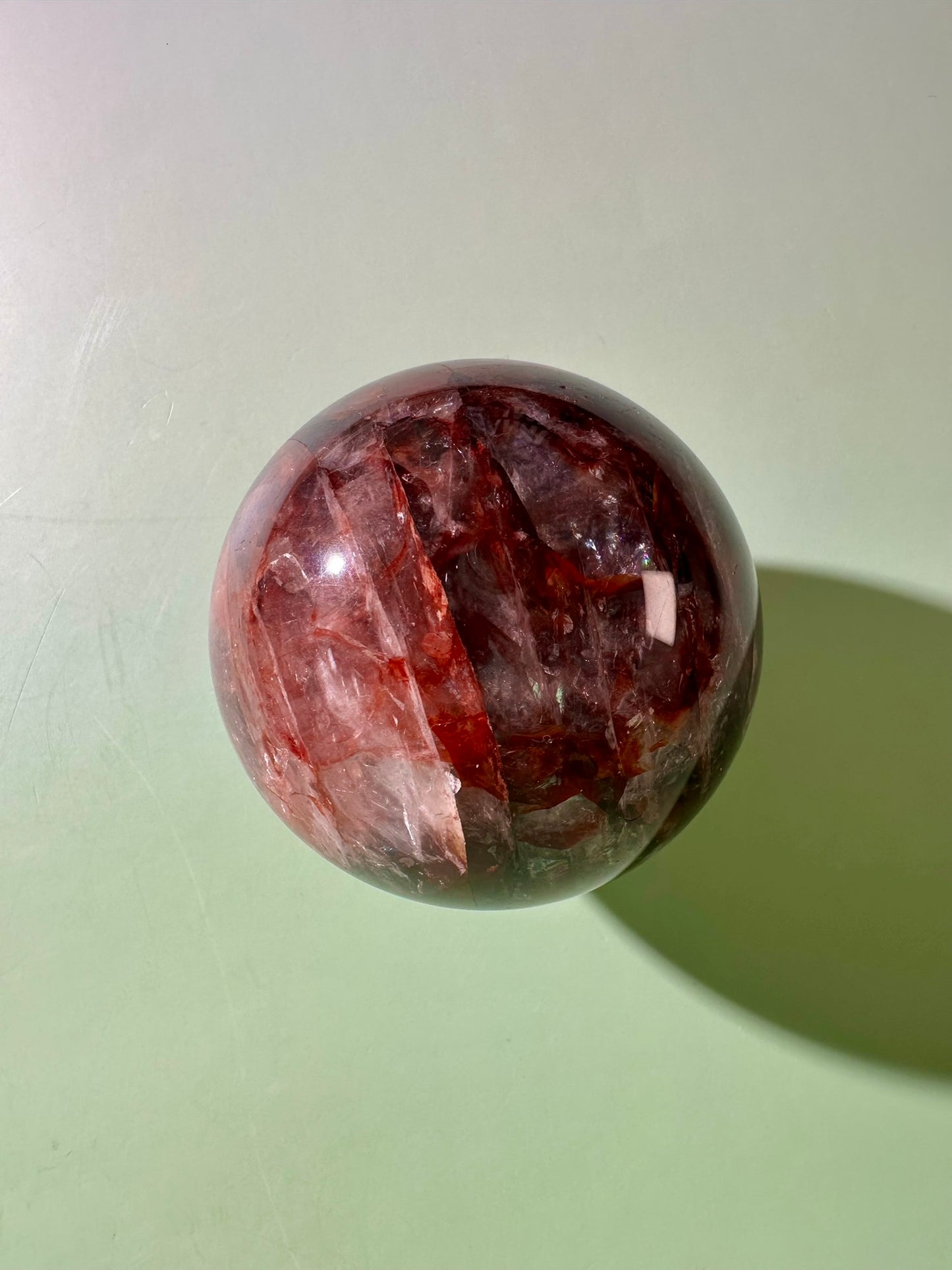 Fire Quartz Sphere – Option C | Grounding, Clarity & Empowerment Energy