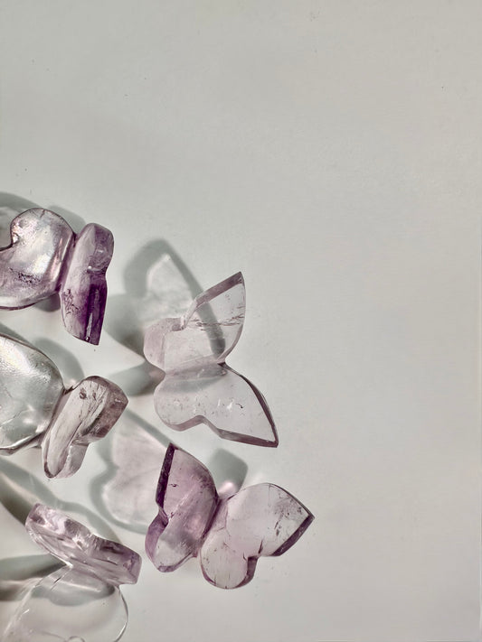 Mini 3D Amethyst Butterfly Carving