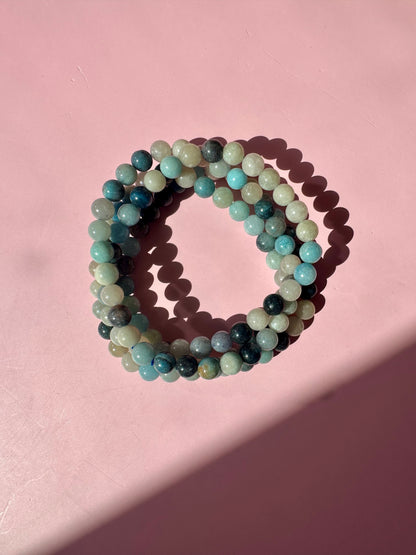 6mm Trolleite Beaded Bracelet