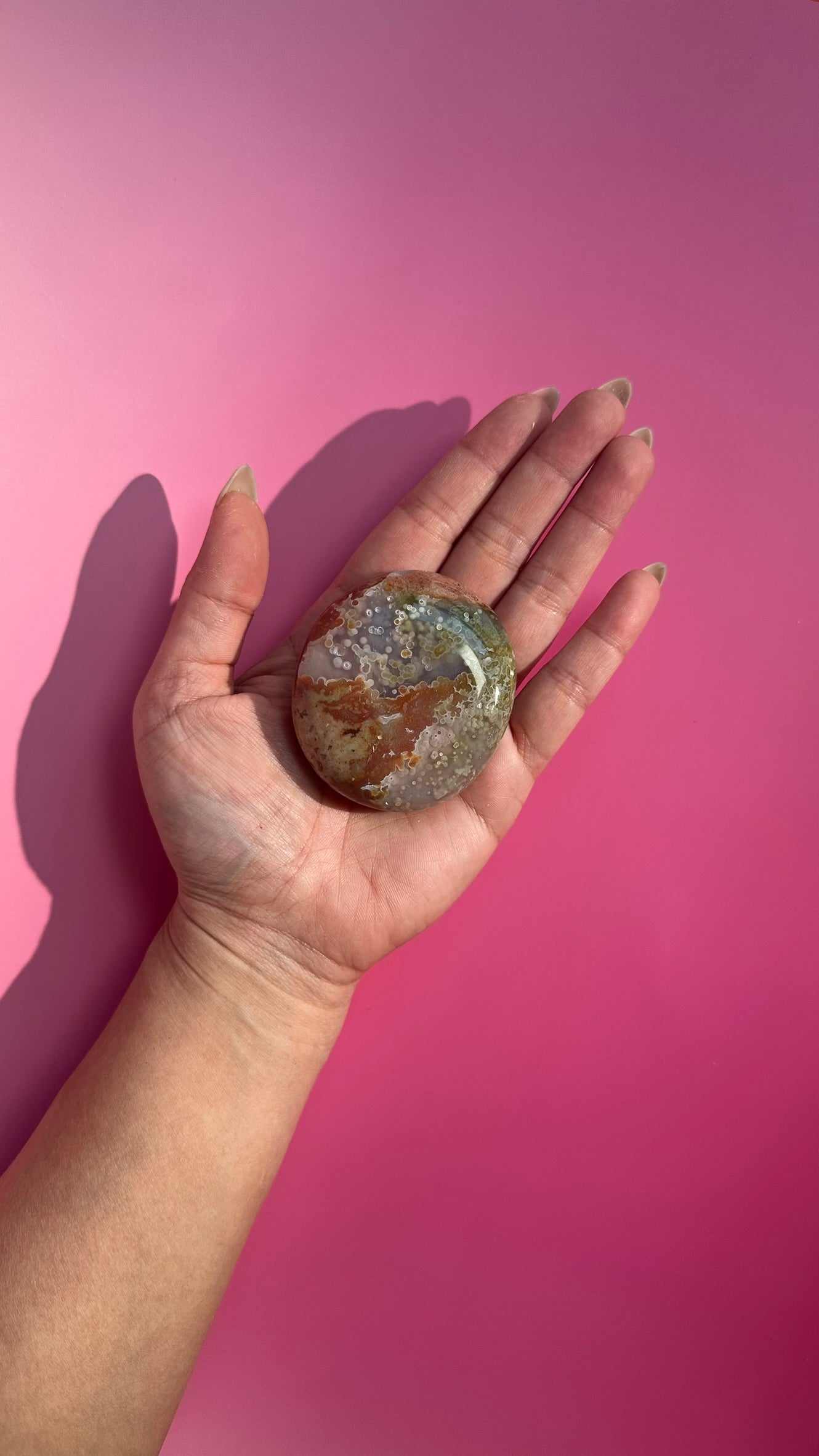 Ocean Jasper Palm Stone – Option D