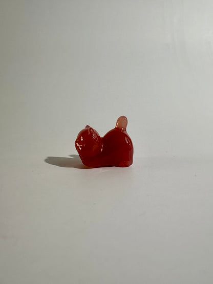 Mini Yanyuan Agate Stretching Kitty | Crystal Cat