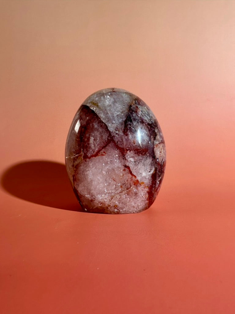 Fire Quartz Standing Freeform Option D | Premium Hematoid Quartz Crystal