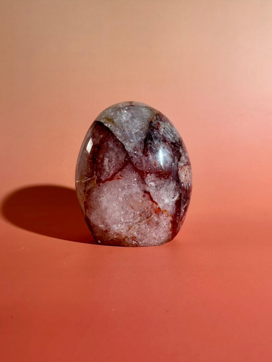 Fire Quartz Standing Freeform Option D | Premium Hematoid Quartz Crystal