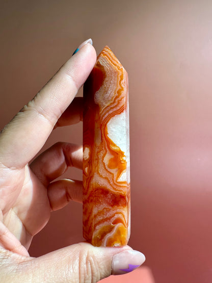 Carnelian Tower Option C | Vitality, Courage & Creative Energy Crystal