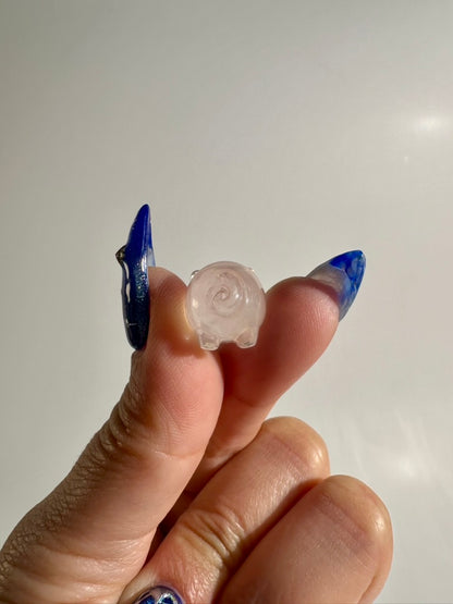 Mini Rose Quartz Pig | Cute Pink Crystal Carving